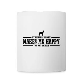 Le koolie australien me rend heureux chiens Wilsigns - Mug blanc - blanc - Devant