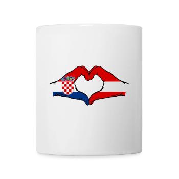 Croatie Autriche forme de coeur avec les mains - Mug blanc - blanc - Devant