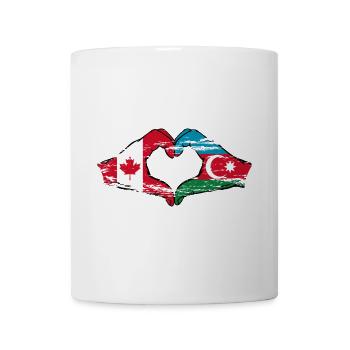 Kanada Aserbaidschan Herzform mit Hände used - Tasse - Weiß - Vorne