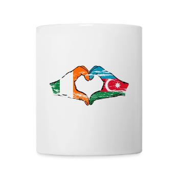 Irland Aserbaidschan Herzform mit Hände used - Tasse - Weiß - Vorne