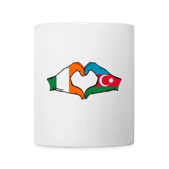 Irland Aserbaidschan Herzform mit Hände - Tasse - Weiß - Vorne