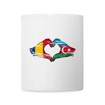Rumänien Aserbaidschan Herzform mit Hände used - Tasse - Weiß - Vorne