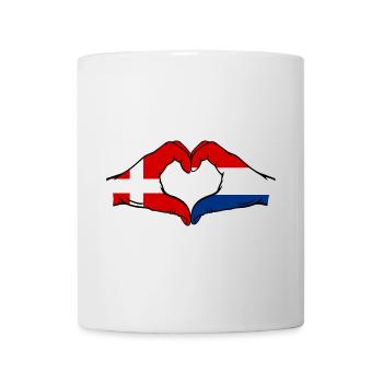 Denmark Holland Heart Shape with Hands - Mug - white - Front