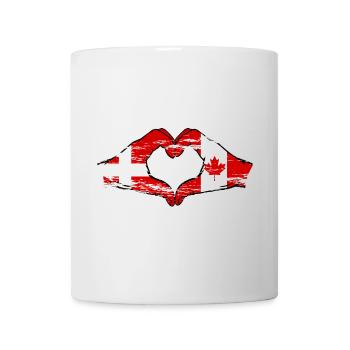 Denmark Canada Heart Shape with Hands Used - Mug - white - Front