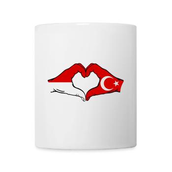Indonésie Turquie en forme de coeur avec les mains - Mug blanc - blanc - Devant