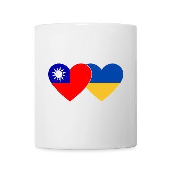 Drapeau de l’Ukraine de Taïwan - Mug blanc - blanc - Devant