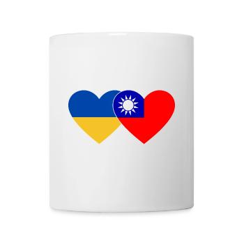 Flag of Ukraine Taiwan - Mug - white - Front