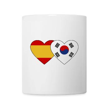 Spanien Südkorea Flagge Herz - Tasse - Weiß - Vorne