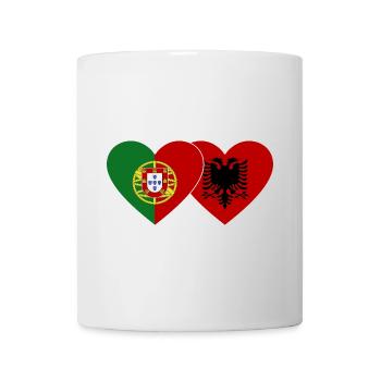 Portugal Albanie Drapeau Coeur - Mug blanc - blanc - Devant