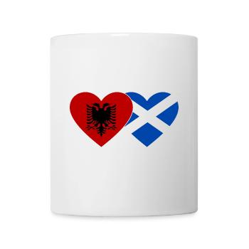 Albanie Ecosse Drapeau Coeur - Mug blanc - blanc - Devant