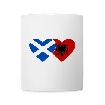 Ecosse Albanie Drapeau Coeur - Mug blanc - blanc - Devant