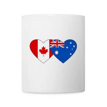 Canada Australia Flag Heart - Mug - white - Front
