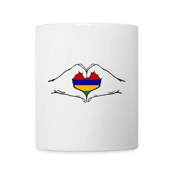 Drapeau de l’île Maurice Aiguilles en forme de coeur - Mug blanc - blanc - Devant