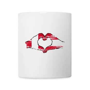 Peru Austria Flag Hands Heart Shape Used - Mug - white - Front