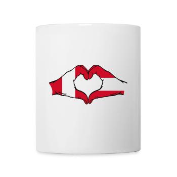Peru Austria Flag Hands Heart Shape - Mug - white - Front
