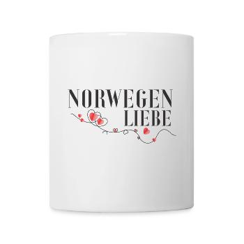 Norwegen Liebe Herzdesign - Tasse - Weiß - Vorne