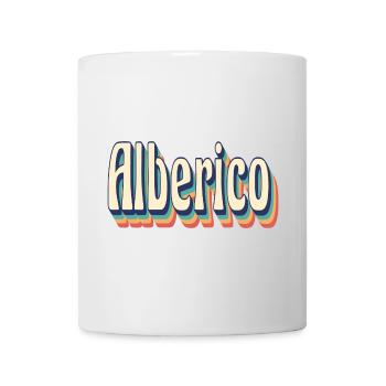 Alberico T-Shirt Retro Vintage T-Shirt Geschenk - Tasse - Weiß - Vorne