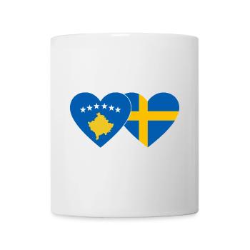 Kosovo Schweden Flagge - Tasse - Weiß - Vorne