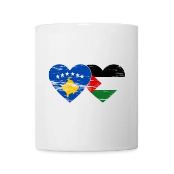 Kosovo Palestine Drapeau utilisé - Mug blanc - blanc - Devant