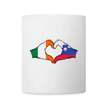 Irland Slowenien Flagge Hände Herzform - Tasse - Weiß - Vorne