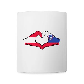 Österreich Slowenien Flagge Hände Herzform - Tasse - Weiß - Vorne