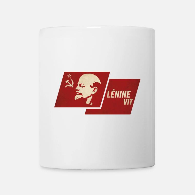Lenin sah Flagge - Tasse - Weiß