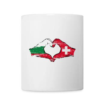 Bulgarien Schweiz Flagge Hände Herzform used - Tasse - Weiß - Vorne