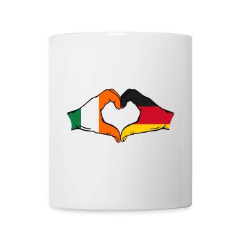 Irlande Allemagne Drapeau Aiguilles Forme De Coeur - Mug blanc - blanc - Devant