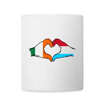 Irlande Drapeau du Luxembourg Aiguilles En Forme De Coeur - Mug blanc - blanc - Devant