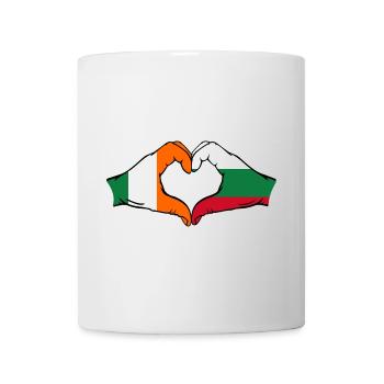 Irland Bulgarien Flagge Hände Herzform - Tasse - Weiß - Vorne