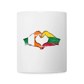Ireland Lithuania Flag Hands Heart Shape Used - Mug - white - Front