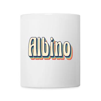 Albino-T-Shirt Retro-Vintage-T-Shirt-Geschenkidee - Tasse - Weiß - Vorne