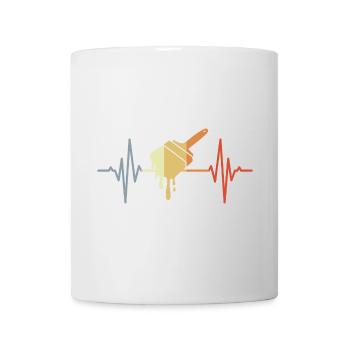 Painting Brush Heartbeat - Mug - white - Front