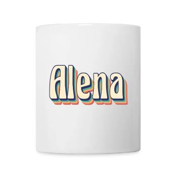 Alena rétro Vintage T-Shirt T-Shirt idée cadeau - Mug blanc - blanc - Devant