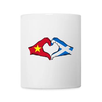 Vietnam Ecosse drapeau mains forme de coeur - Mug blanc - blanc - Devant