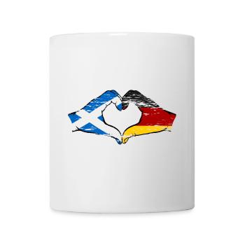 Schottland Deutschland Flagge Hände Herzform used - Tasse - Weiß - Vorne