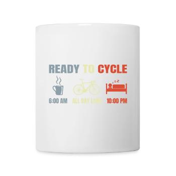 Horaire des cyclistes - Mug blanc - blanc - Devant