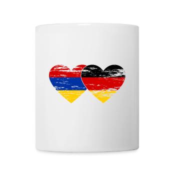 Armenia Germany Flag Heart Used - Mug - white - Front