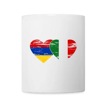 Armenia Italy Flag Heart Used - Mug - white - Front