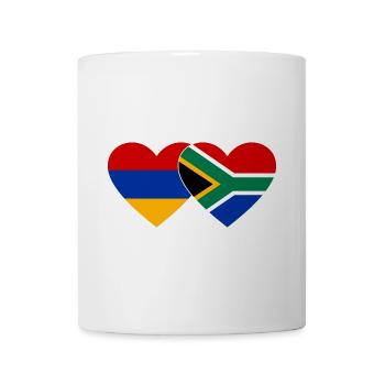 Armenia South Africa Flag Heart - Mug - white - Front