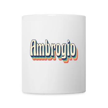 Ambrogio T-Shirt Retro Vintage T-Shirt Geschenk - Tasse - Weiß - Vorne