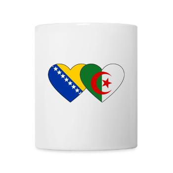 Bosnien Algerien Flagge Herz - Tasse - Weiß - Vorne