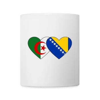 Algérie Bosnie Drapeau Coeur - Mug blanc - blanc - Devant