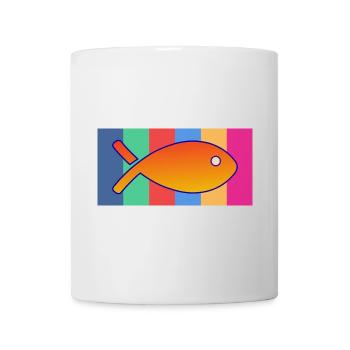 Bunte Fische - Tasse - Weiß - Vorne
