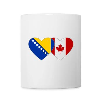 Bosnie Canada drapeau coeur - Mug blanc - blanc - Devant