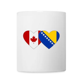 Canada Bosnie drapeau coeur - Mug blanc - blanc - Devant