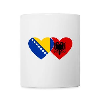 Bosnie Albanie Drapeau Coeur - Mug blanc - blanc - Devant