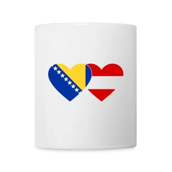 Bosnia Austria Flag Heart - Mug - white - Front