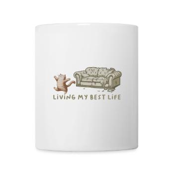 Cat Claws Sofa Life Her Best Life - Mug - white - Front