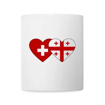 Suisse Géorgie Drapeau Coeur - Mug blanc - blanc - Devant